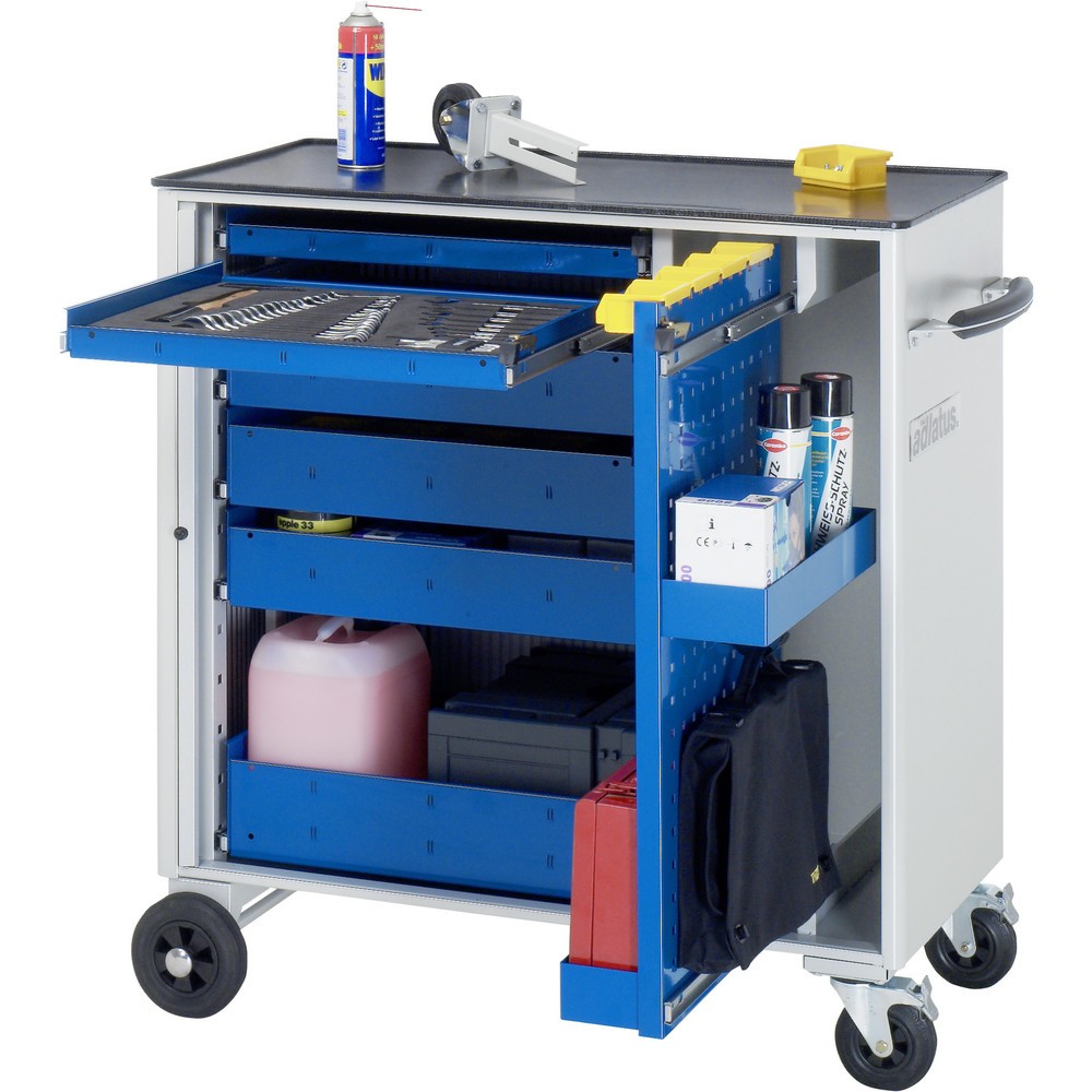 Immagine del prodotto n. 1: Carrello portautensili RAU serie adlatus, AxLxP 1.080 x 1.025 x 520 mm, 6 cassetti 2 x 40, 3 x 105, 1 x 130 mm, piano di lavoro in metallo