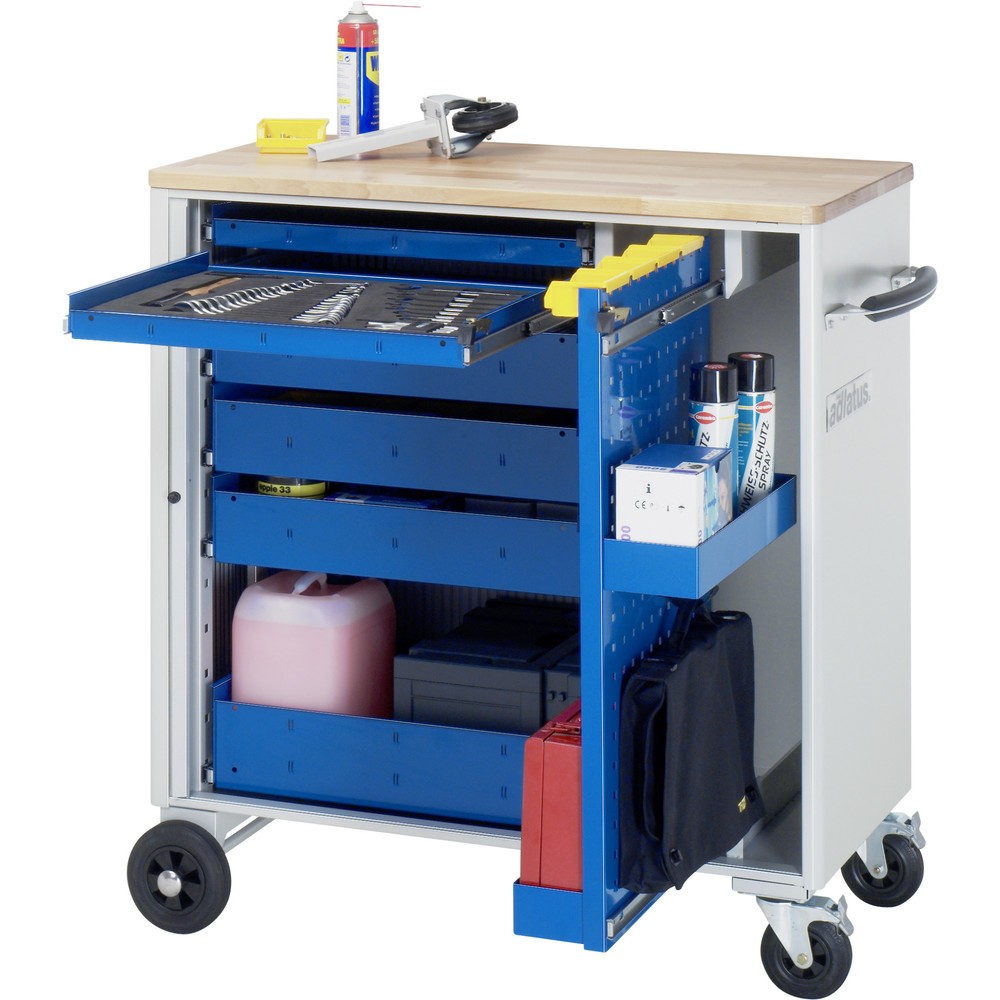 Immagine del prodotto n. 1: Carrello portautensili RAU serie adlatus, AxLxP 1.080 x 1.025 x 520 mm, 6 cassetti 2 x 40, 3 x 105, 1 x 130 mm, piano di lavoro in faggio