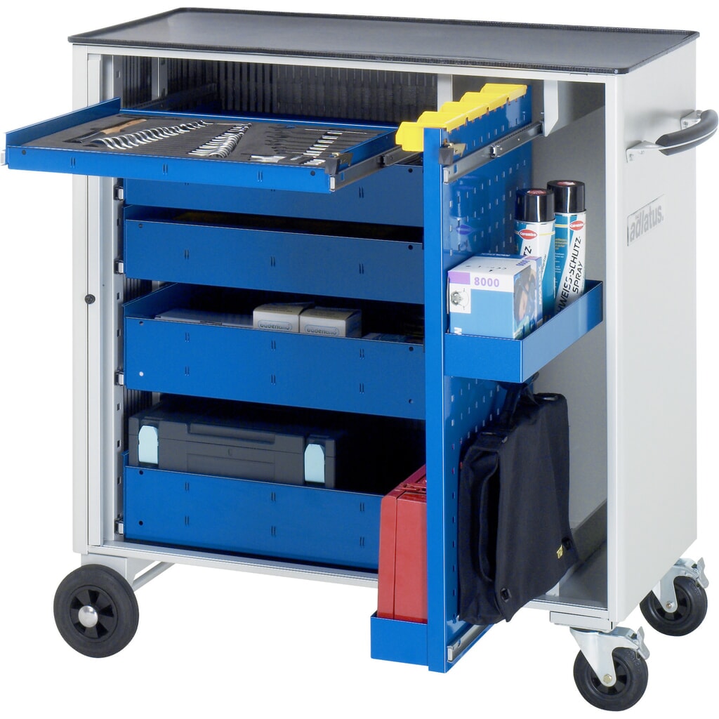 Immagine del prodotto n. 1: Carrello portautensili RAU serie adlatus, AxLxP 1.080 x 1.025 x 520 mm, 5 cassetti 1 x 40, 2 x 105, 2 x 130 mm, piano di lavoro in metallo