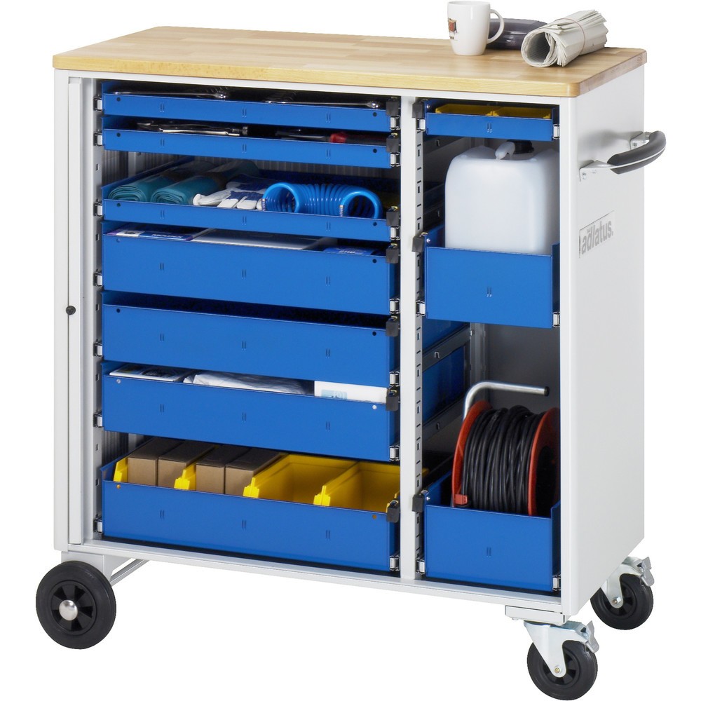 Immagine del prodotto n. 1: Carrello portautensili RAU serie adlatus, AxLxP 1.080 x 1.025 x 520 mm, 10 cassetti 4 x 65, 4 x 130, 2 x 150 mm, piano di lavoro in faggio