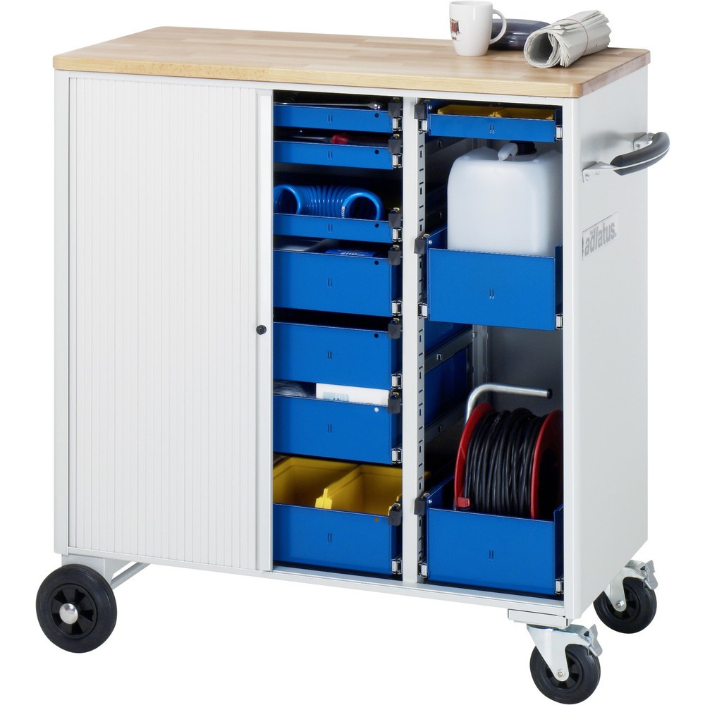 Immagine del prodotto n. 3: Carrello portautensili RAU serie adlatus, AxLxP 1.080 x 1.025 x 520 mm, 10 cassetti 4 x 65, 4 x 130, 2 x 150 mm, piano di lavoro in faggio
