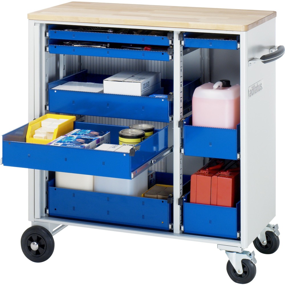Immagine del prodotto n. 1: Carrello portautensili RAU serie adlatus, AxLxP 1.080 x 1.025 x 520 mm, 8 cassetti 3 x 40, 2 x 105, 3 x 130 mm, piano di lavoro in faggio
