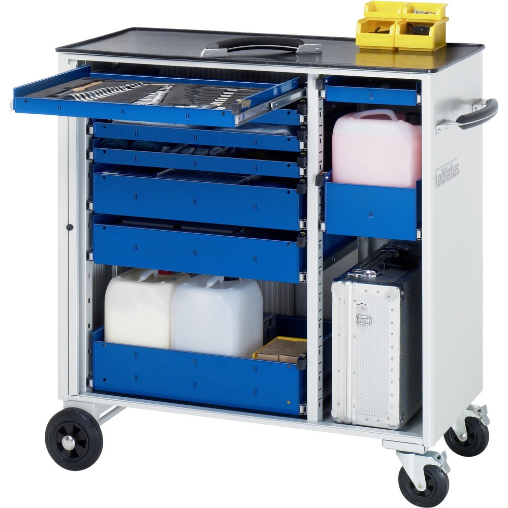 Immagine del prodotto n. 1: Carrello portautensili RAU serie adlatus, AxLxP 1.080 x 1.025 x 520 mm, 9 cassetti 5 x 40, 2 x 105, 2 x 130 mm, piano di lavoro in metallo