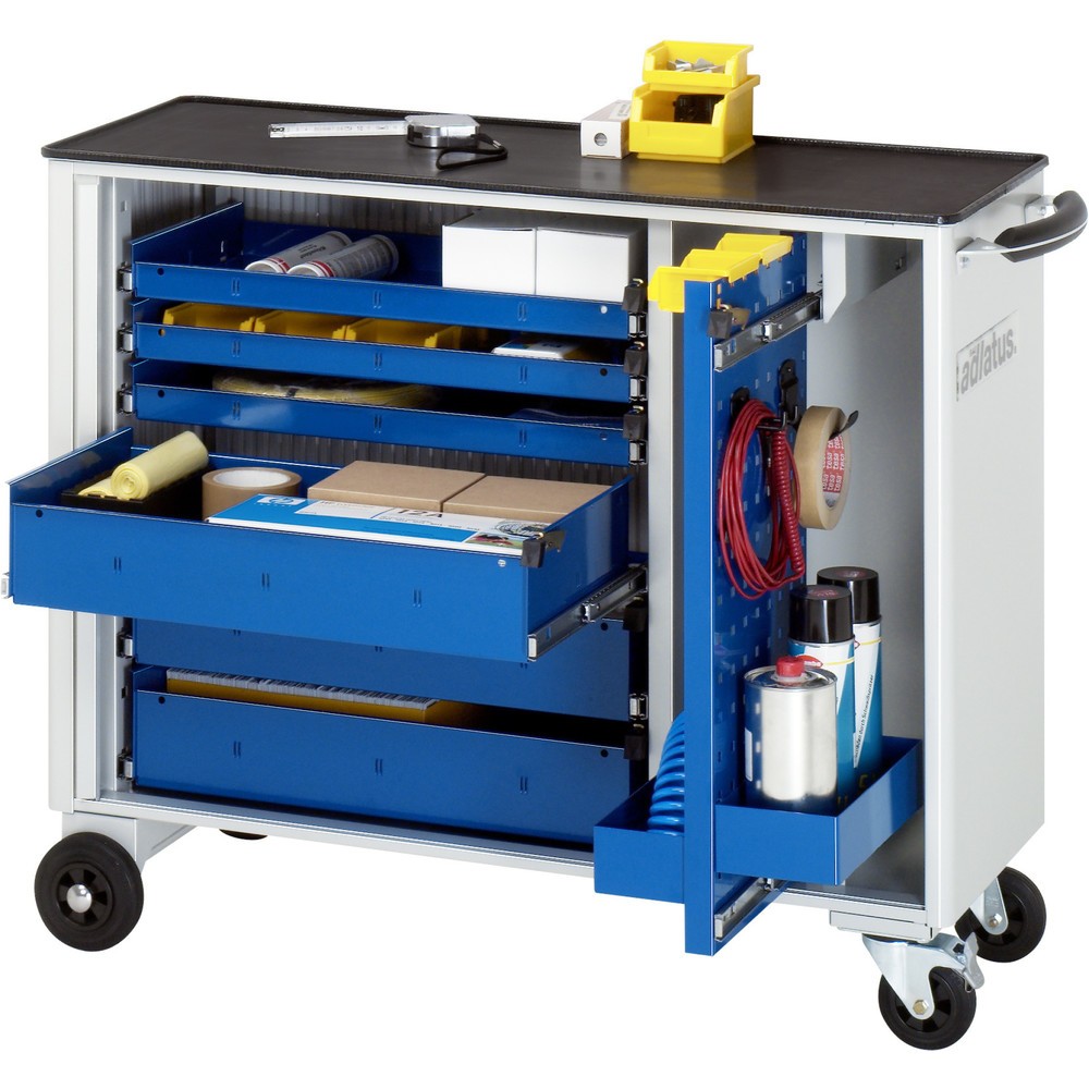 Immagine del prodotto: Carrello portautensili RAU serie adlatus, AxLxP 860 x 1.025 x 400 mm, 6 cassetti 3 x 40, 3 x 105 mm, piano di lavoro in metallo