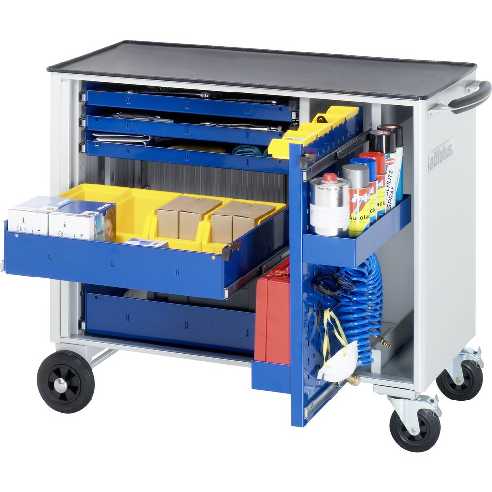 Immagine del prodotto n. 1: Carrello portautensili RAU serie adlatus, AxLxP 890 x 1.025 x 520 mm, 5 cassetti 3 x 40, 2 x 105 mm, piano di lavoro in metallo