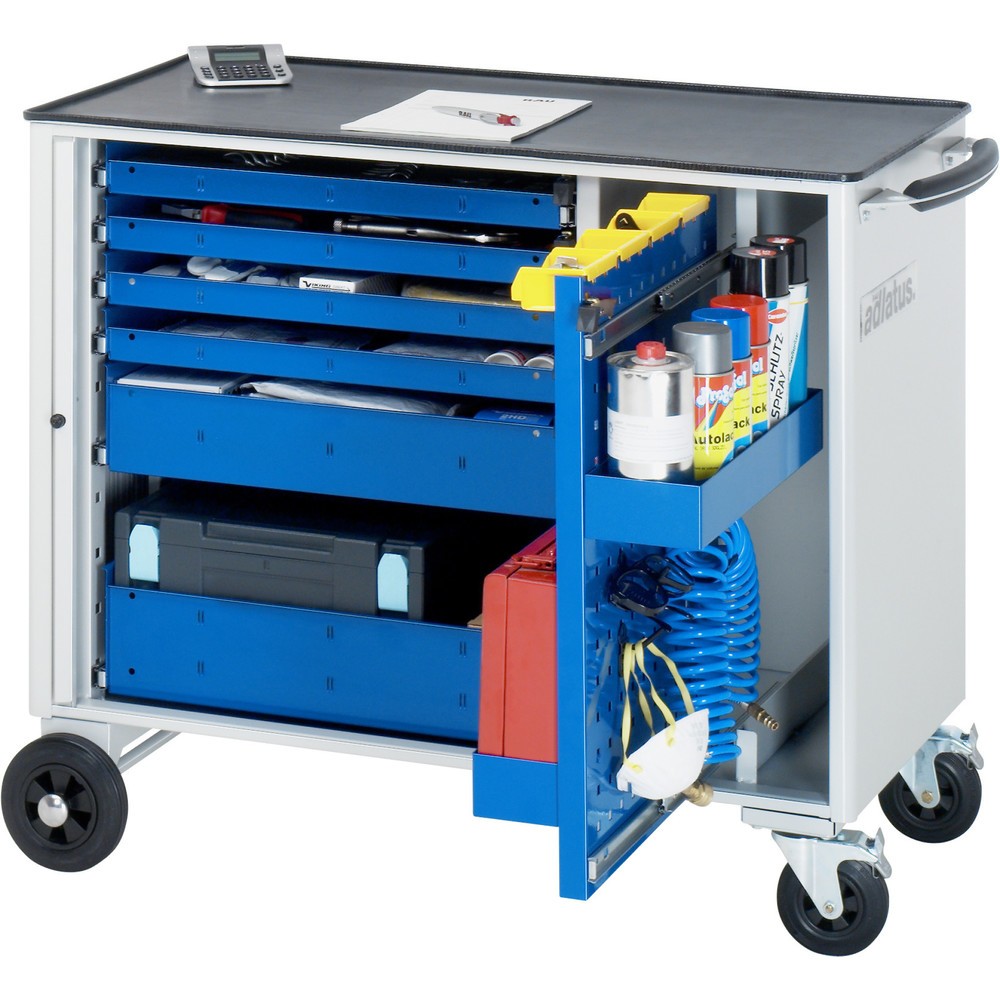 Immagine del prodotto n. 1: Carrello portautensili RAU serie adlatus, AxLxP 890 x 1.025 x 520 mm, 6 cassetti 4 x 40, 1 x 105, 1 x 130 mm, piano di lavoro in metallo