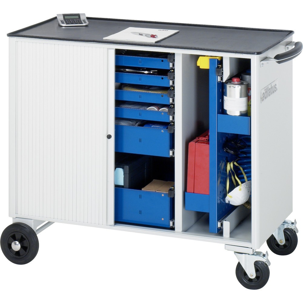 Immagine del prodotto n. 3: Carrello portautensili RAU serie adlatus, AxLxP 890 x 1.025 x 520 mm, 6 cassetti 4 x 40, 1 x 105, 1 x 130 mm, piano di lavoro in metallo