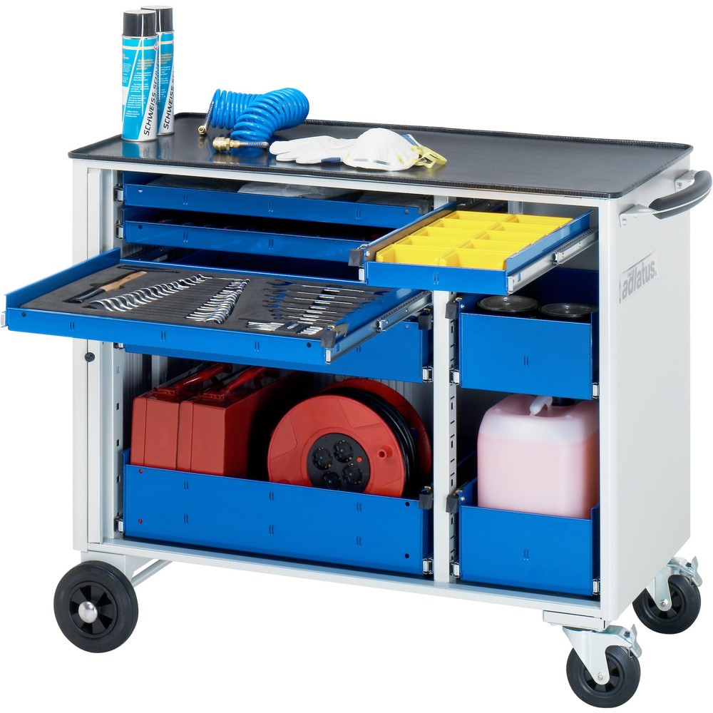 Immagine del prodotto n. 1: Carrello portautensili RAU serie adlatus, AxLxP 890 x 1.025 x 520 mm, 8 cassetti 3 x 40, 1 x 105, 1 x 130 mm, piano di lavoro in metallo