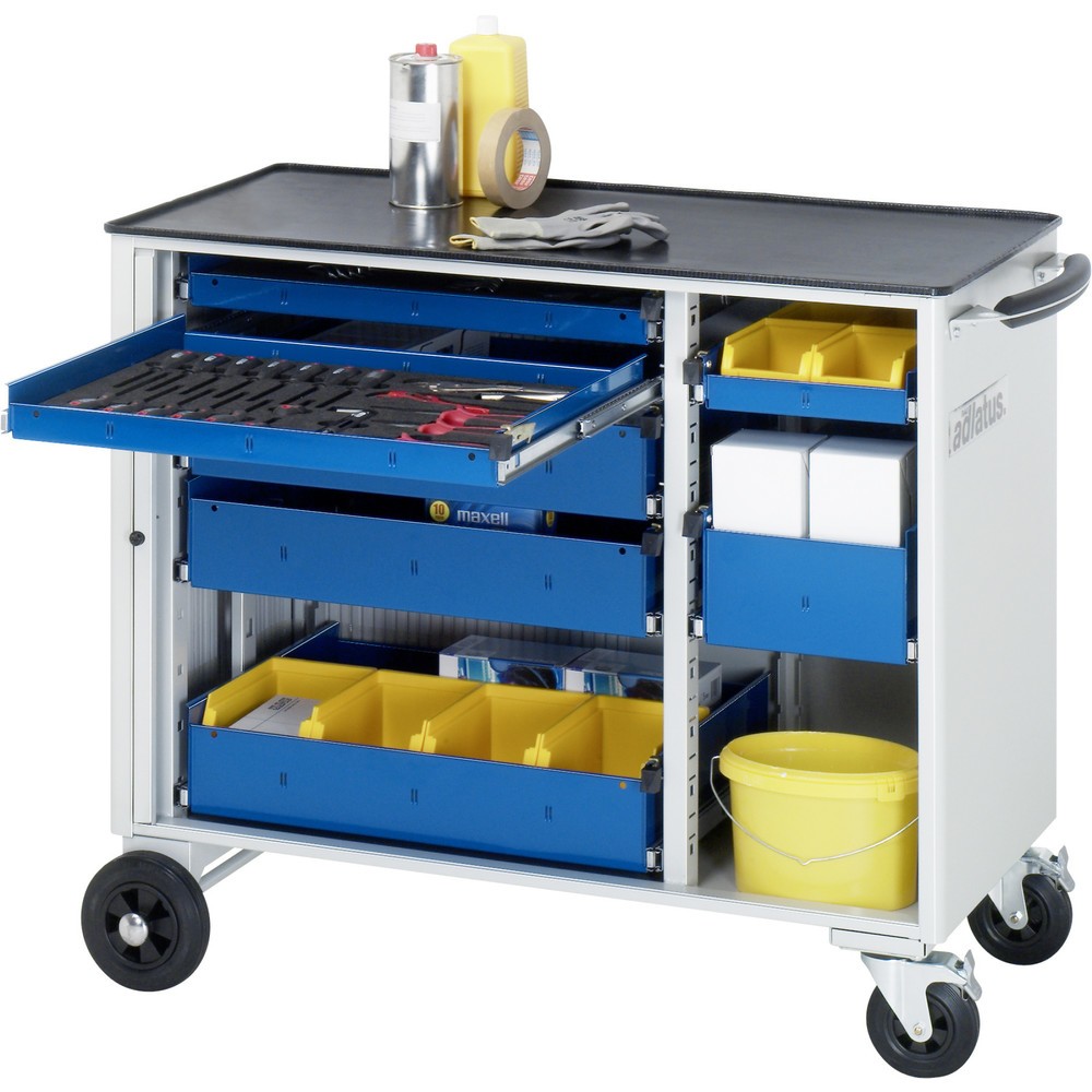 Immagine del prodotto n. 1: Carrello portautensili RAU serie adlatus, AxLxP 890 x 1.025 x 520 mm, 7 cassetti 3 x 40, 3 x 105, 1 x 130 mm, piano di lavoro in metallo