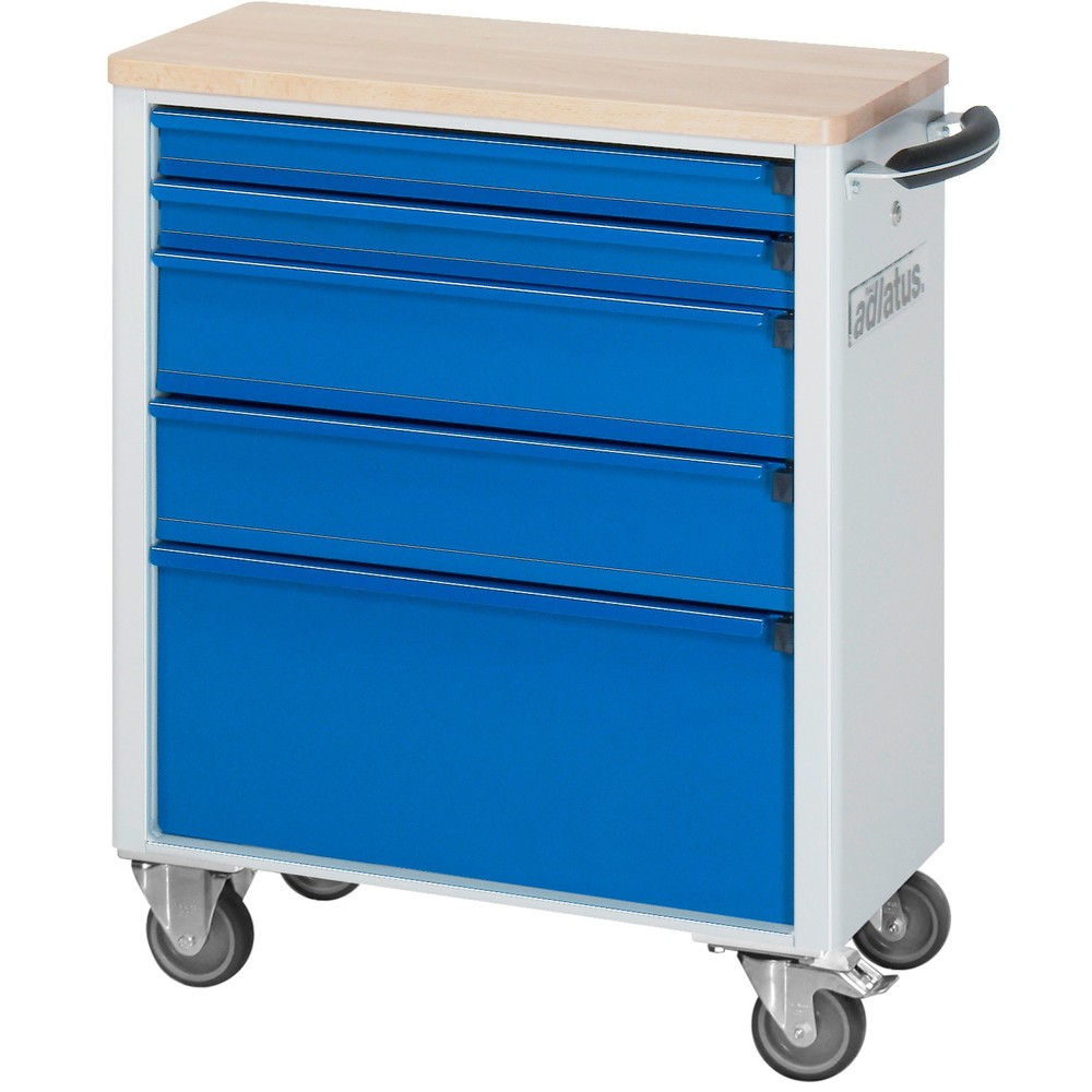 Immagine del prodotto n. 3: Carrello portautensili RAU serie adlatus 700, AxLxP 860 x 700 x 350 mm, 5 cassetti 2 x 65, 2 x 130, 1 x 260 mm, piano di lavoro in faggio