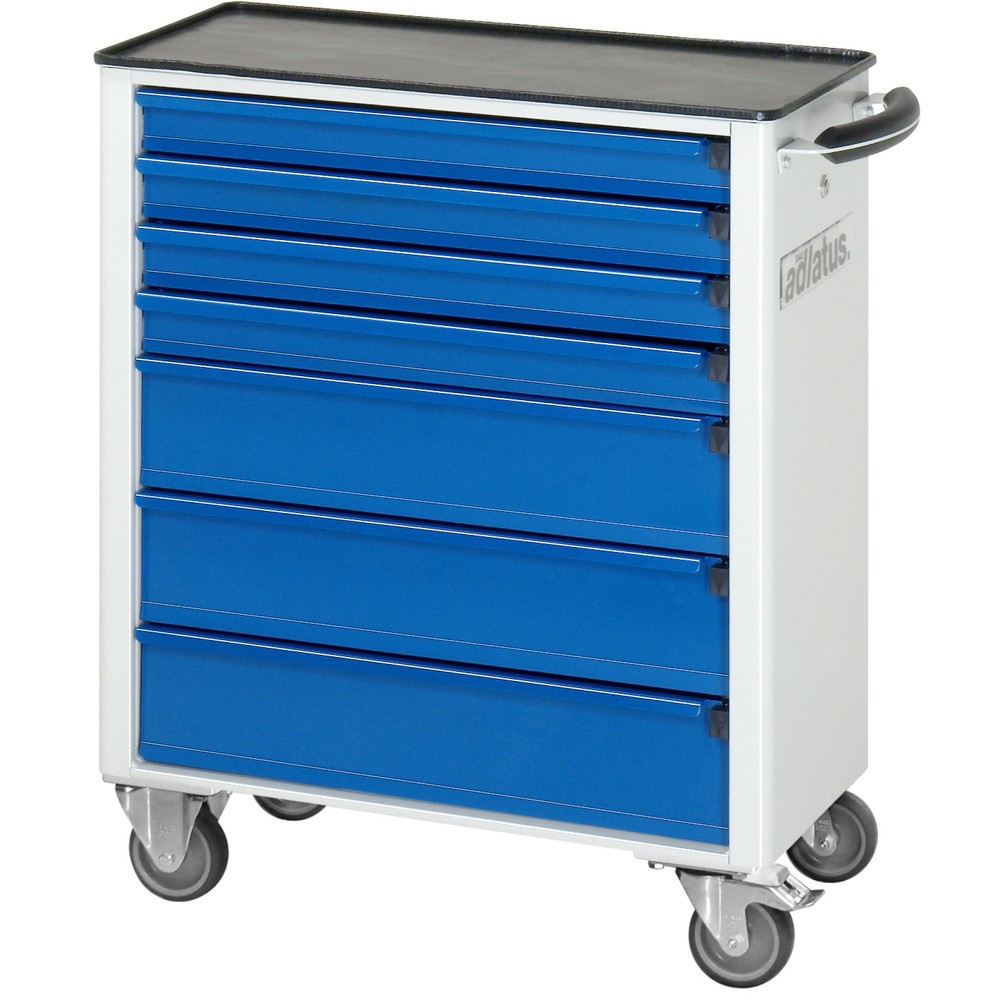 Immagine del prodotto n. 2: Carrello portautensili RAU serie adlatus 700, AxLxP 860 x 700 x 350 mm, 7 cassetti 4 x 65, 3 x 130 mm, piano di lavoro in metallo