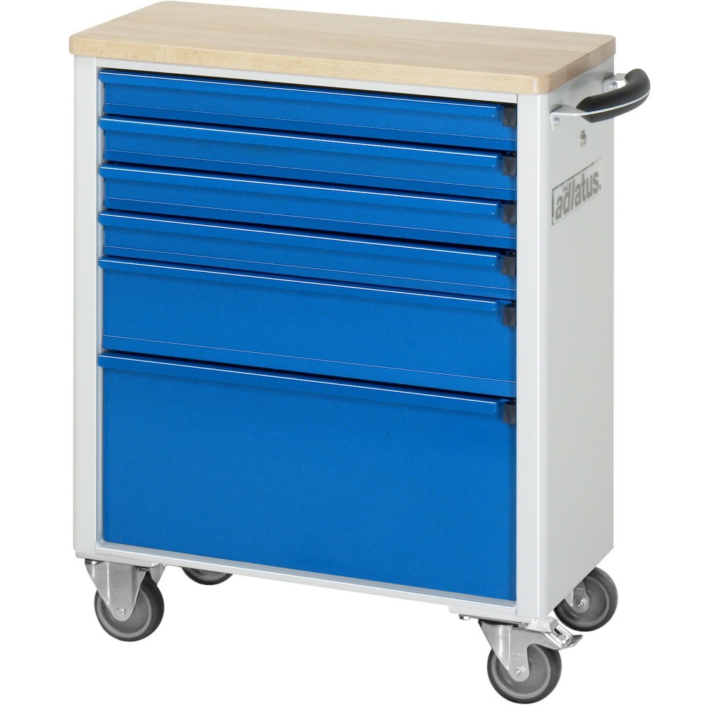 Immagine del prodotto n. 3: Carrello portautensili RAU serie adlatus 700, AxLxP 860 x 700 x 350 mm, 6 cassetti 4 x 65, 1 x 130, 1 x 260 mm, piano di lavoro in faggio