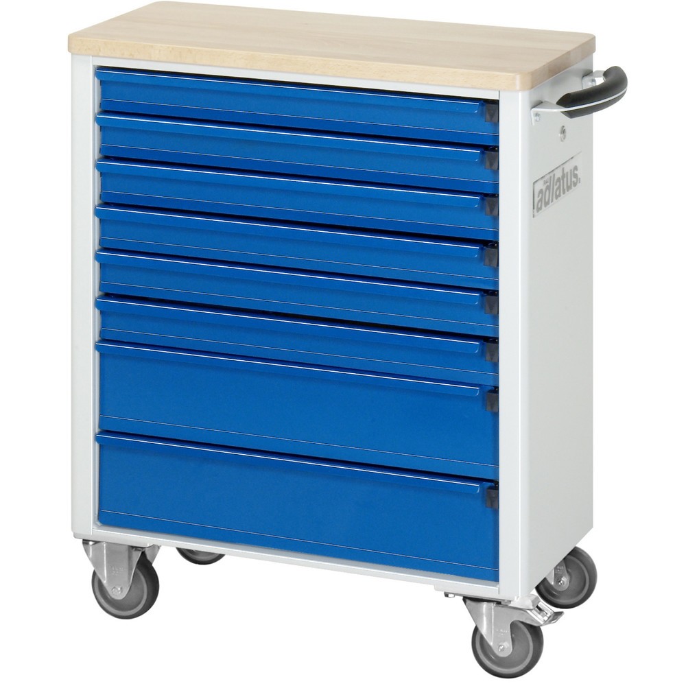 Immagine del prodotto n. 3: Carrello portautensili RAU serie adlatus 700, AxLxP 860 x 700 x 350 mm, 8 cassetti 6 x 65, 2 x 130 mm, piano di lavoro in faggio