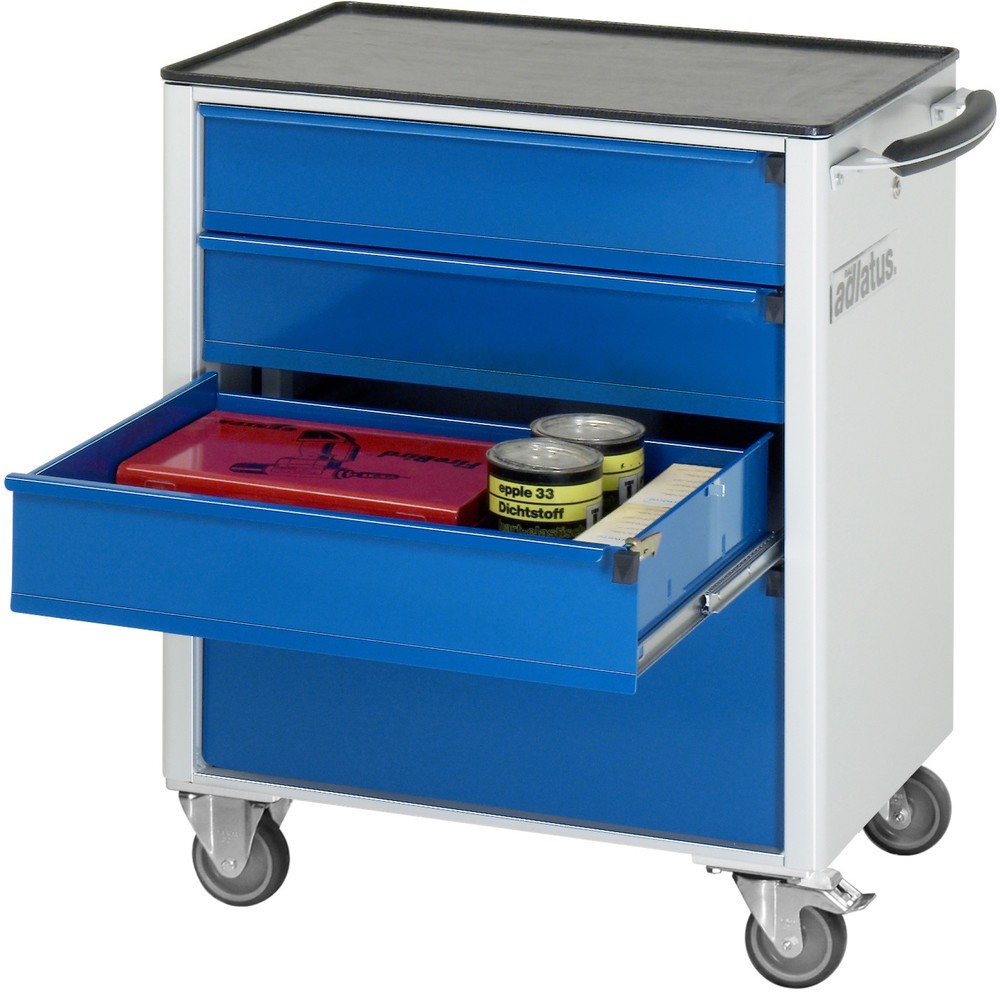 Immagine del prodotto n. 1: Carrello portautensili RAU serie adlatus 700, AxLxP 860 x 700 x 510 mm, 4 cassetti 3 x 130, 1 x 260 mm, piano di lavoro in metallo