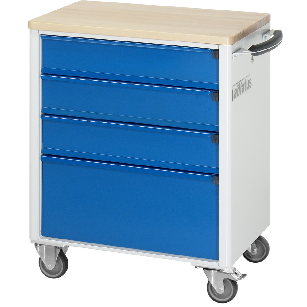 Immagine del prodotto n. 3: Carrello portautensili RAU serie adlatus 700, AxLxP 860 x 700 x 510 mm, 4 cassetti 3 x 130, 1 x 260 mm, piano di lavoro in faggio