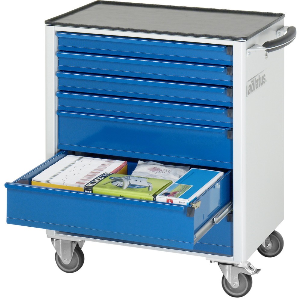 Immagine del prodotto n. 1: Carrello portautensili RAU serie adlatus 700, AxLxP 860 x 700 x 510 mm, 7 cassetti 4 x 130, 3 x 260 mm, piano di lavoro in metallo