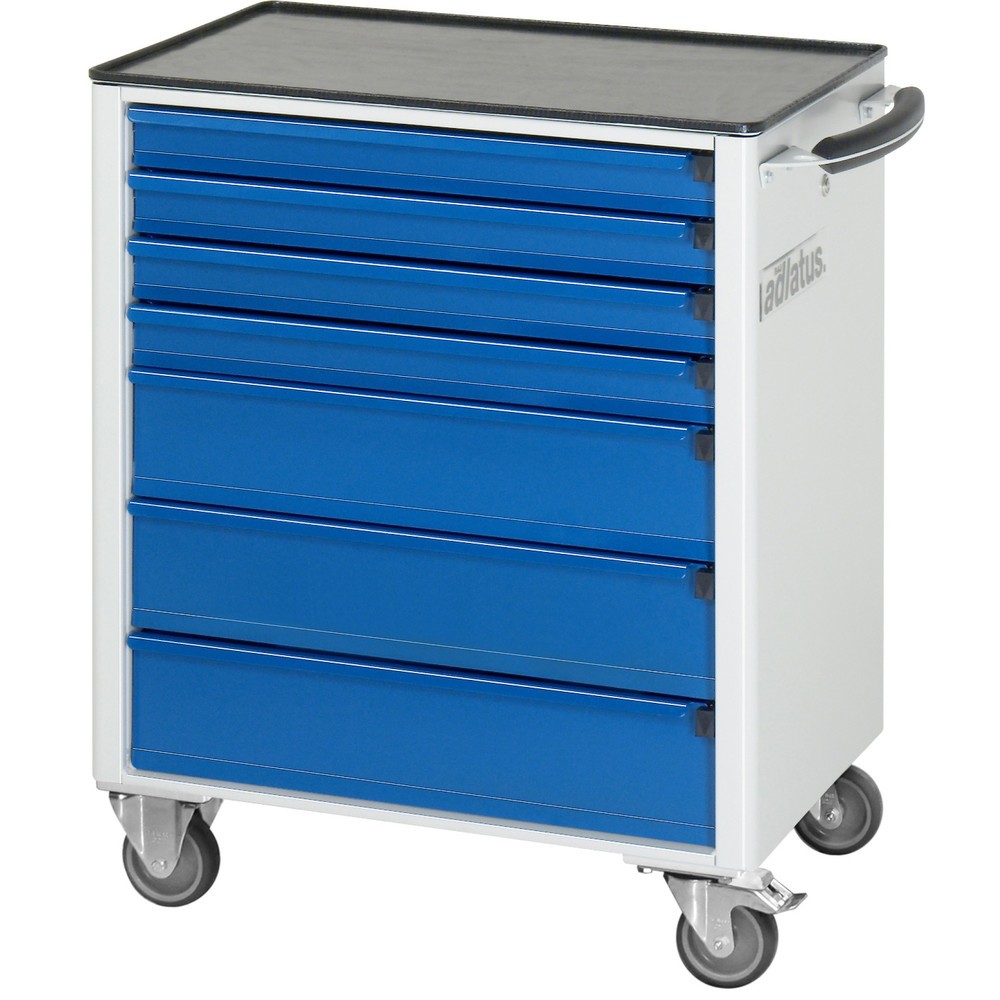 Immagine del prodotto n. 2: Carrello portautensili RAU serie adlatus 700, AxLxP 860 x 700 x 510 mm, 7 cassetti 4 x 130, 3 x 260 mm, piano di lavoro in metallo