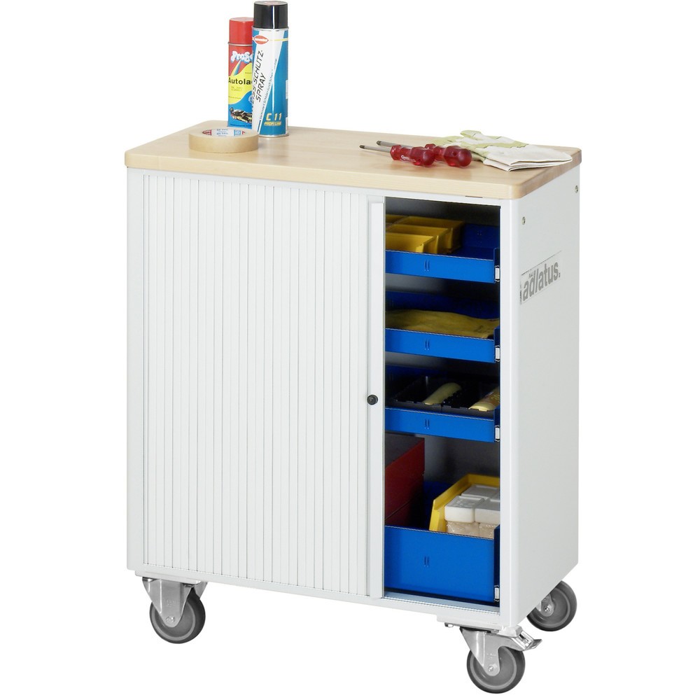 Immagine del prodotto n. 3: Carrello portautensili RAU serie adlatus 700, AxLxP 860 x 725 x 400 mm, 4 cassetti 3 x 40, 1 x 105 mm, piano di lavoro in faggio