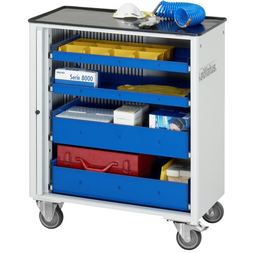 Immagine del prodotto: Carrello portautensili RAU serie adlatus 700, AxLxP 860 x 725 x 400 mm, 4 cassetti 2 x 40, 2 x 105 mm, piano di lavoro in metallo