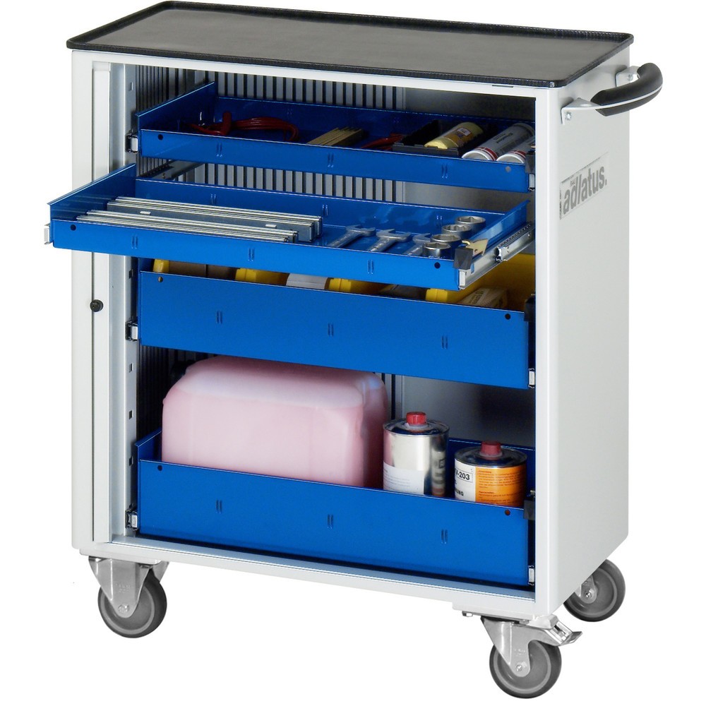 Immagine del prodotto n. 1: Carrello portautensili RAU serie adlatus 700, AxLxP 860 x 725 x 400 mm, 4 cassetti 2 x 40, 2 x 105 mm, piano di lavoro in metallo
