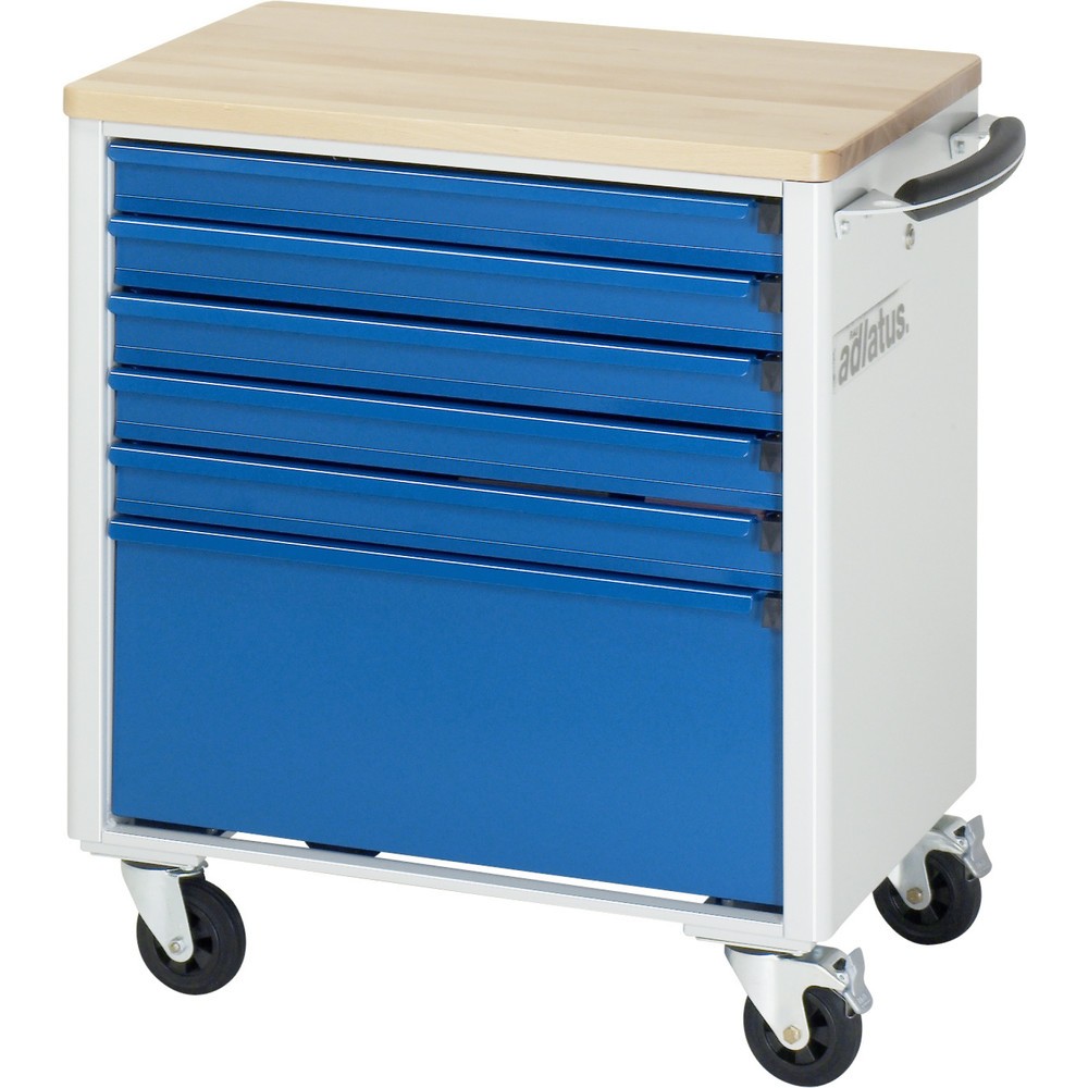 Immagine del prodotto n. 3: Carrello portautensili RAU serie adlatus 700, AxLxP 790 x 700 x 510 mm, 6 cassetti 5 x 65, 1 x 260 mm, piano di lavoro in faggio