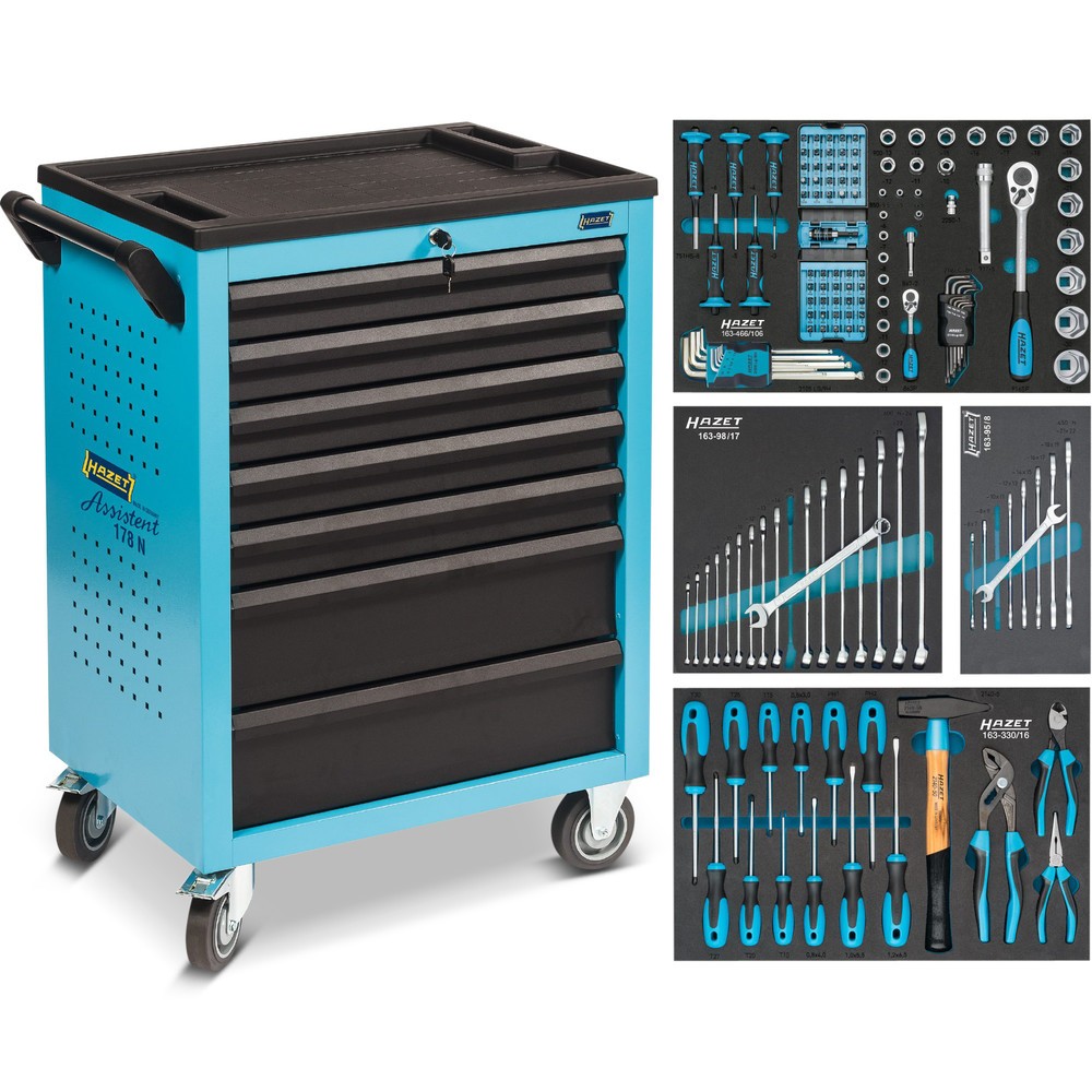 Immagine del prodotto: HAZET® - Carrello portautensili Assistant incluso, assortimento di utensili da 147 pezzi