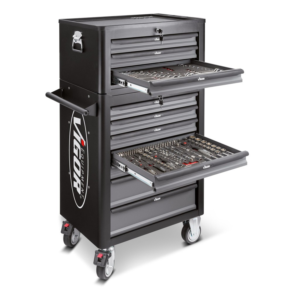 Immagine del prodotto n. 1: carrello utensili VIGOR® 1000, 7+ 3 cassetti+bauletto, vuoto