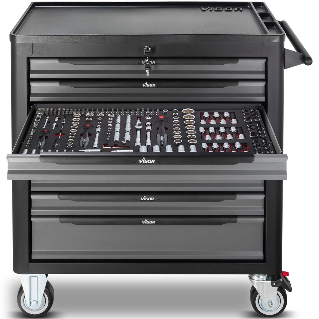carrello utensili VIGOR® 1000 XL, 8 cassetti, vuoto Immagine del prodotto n. 2: carrello utensili VIGOR® 1000 XL, 8 cassetti, vuoto