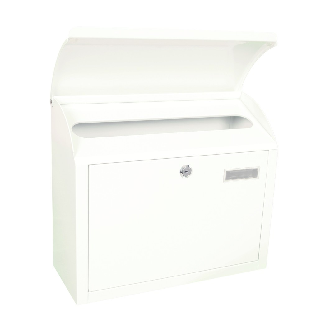 Immagine del prodotto n. 2: Cassetta delle lettere a parete Denian, in acciaio zincato, con serratura a cilindro, bianco