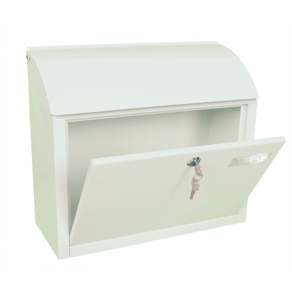 Immagine del prodotto n. 3: Cassetta delle lettere a parete Denian, in acciaio zincato, con serratura a cilindro, bianco