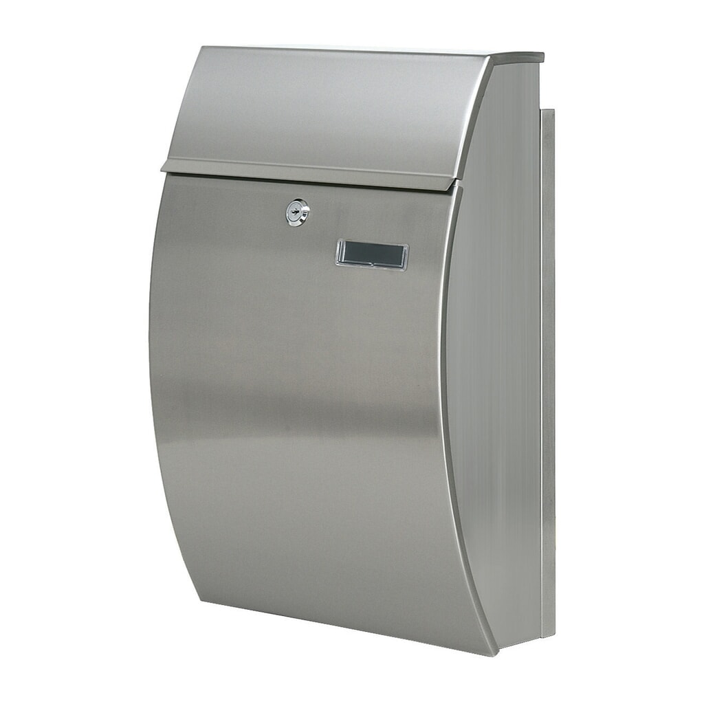 Cassetta delle lettere a parete Tian, in acciaio inox, con serratura a cilindro Immagine del prodotto: Cassetta delle lettere a parete Tian, in acciaio inox, con serratura a cilindro