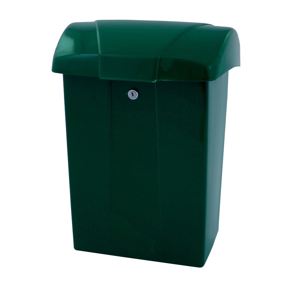 Immagine del prodotto: Cassetta delle lettere in plastica con copertura protettiva, chiudibile a chiave, verde