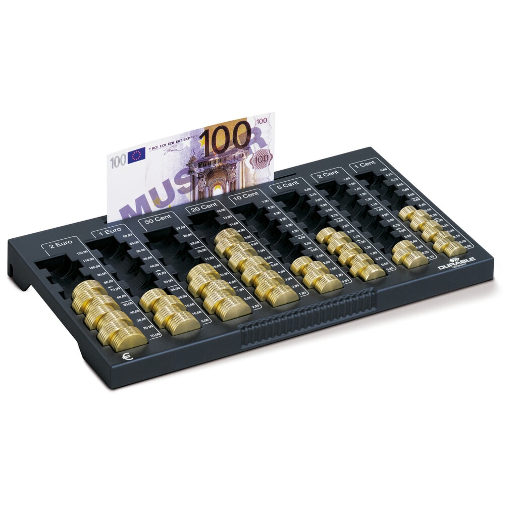 Immagine del prodotto: Cassetta di classificazione monete DURABLE per monete e banconote Euro