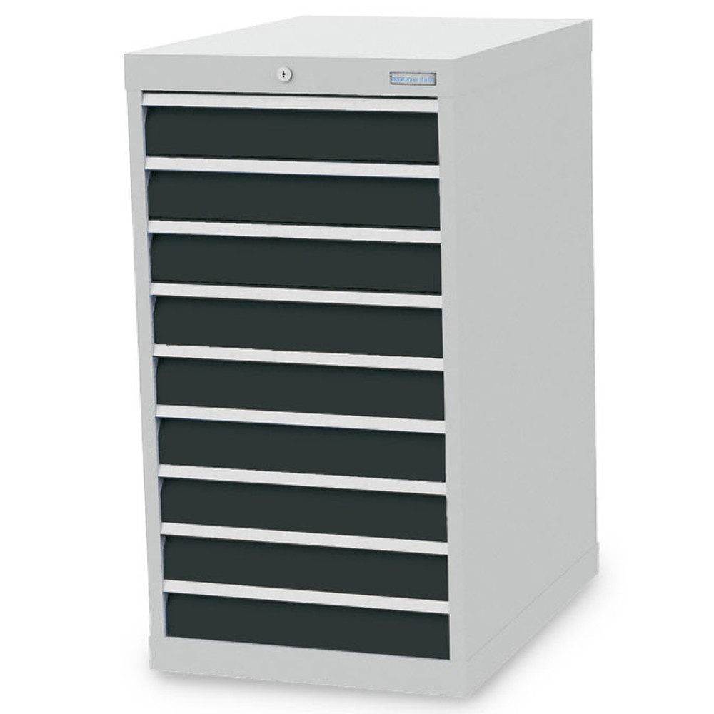 Immagine del prodotto n. 1: Cassettiera Bedrunka+Hirth R 18-24, AxLxP 1.019 x 555 x 736 mm, grigio chiaro, grigio antracite, 9 cassetti 9x100