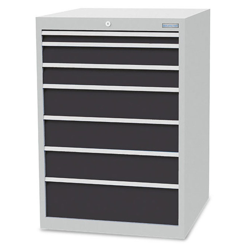 Immagine del prodotto: Cassettiera Bedrunka+Hirth R 24-24, AxLxP 1.019 x 705 x 736 mm, grigio chiaro, grigio antracite, 7 cassetti 1x50 + 2x100 + 3x150 + 1x200 mm