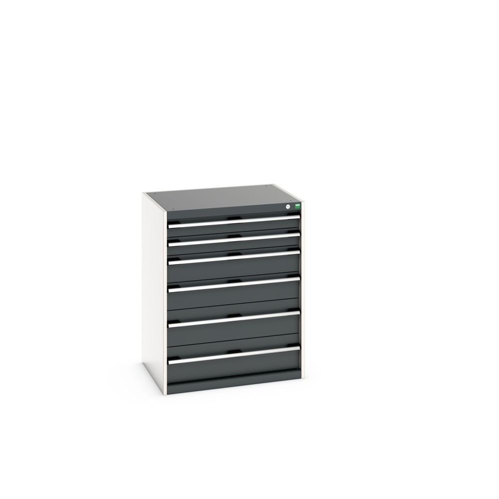 Immagine del prodotto: bott cubio cassettiera, cassetti 2x100 + 2x150+ 2x200 mm, portata 200 kg ciascuno, larghezza 800 mm, grigio antracite