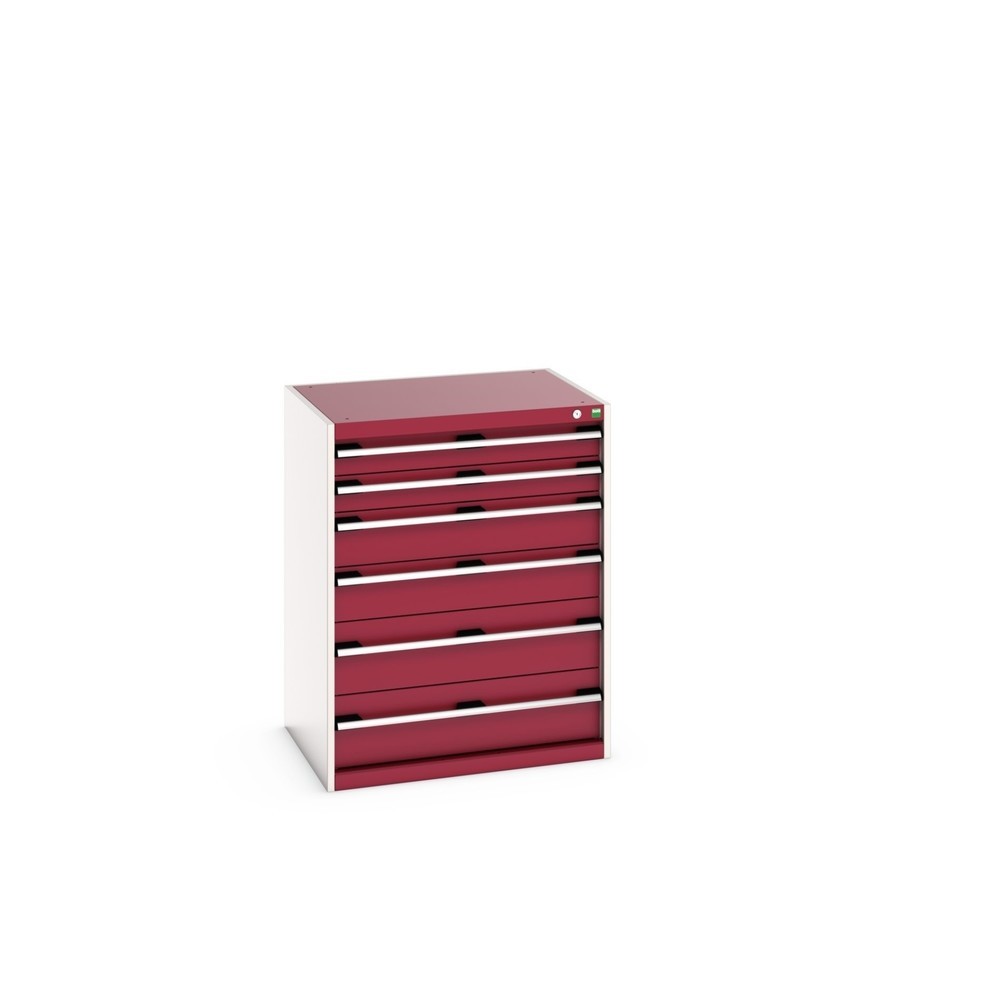 Immagine del prodotto: bott cubio cassettiera, cassetti 2x100 + 2x150 x 2x200 mm, portata 75 kg ciascuno, larghezza 800 mm, Rosso porpora