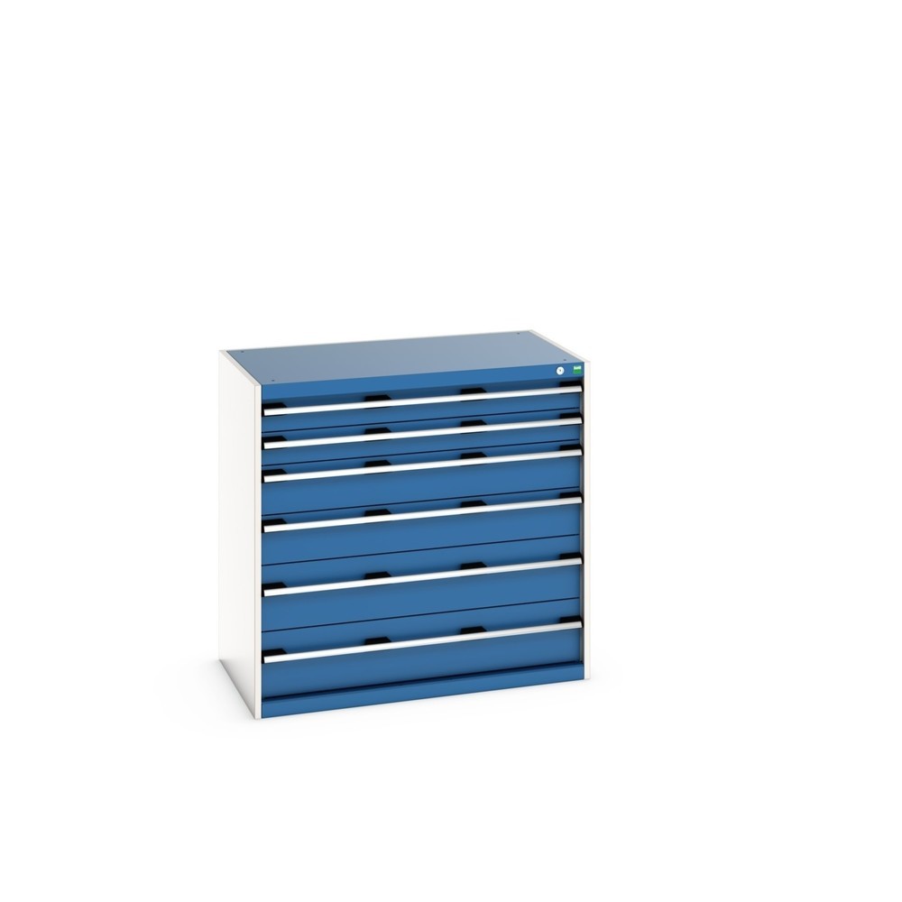 Immagine del prodotto: bott cubio cassettiera, cassetti 2x100 + 2x150 x 2x200 mm, portata 75 kg ciascuno, larghezza 1.050 mm, Blu genziana