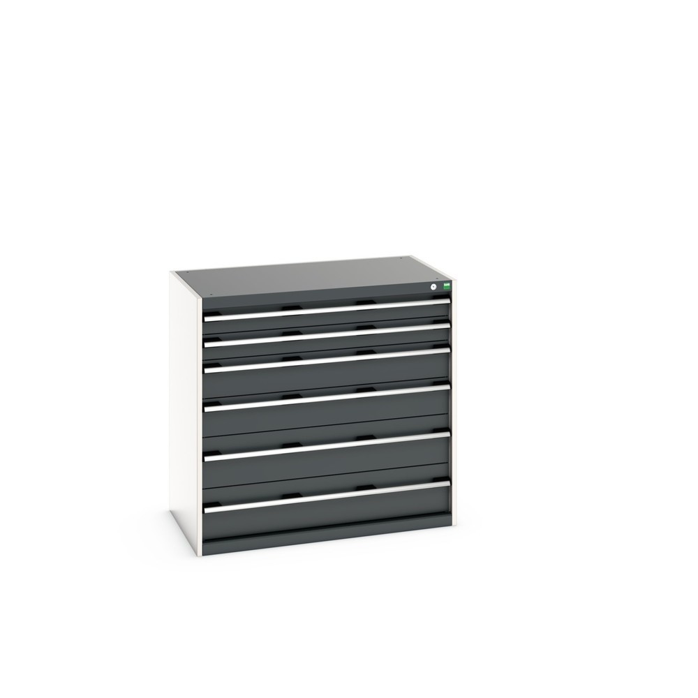 Immagine del prodotto: Cassettiera bott cubio, cassetti 2x100 + 2x150+ 2x200 mm, portata 200 kg ciascuno, larghezza 1.050 mm, grigio antracite