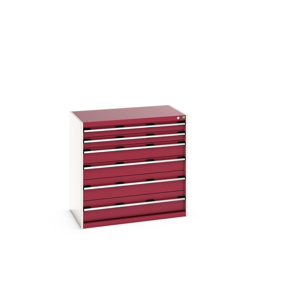 Immagine del prodotto: Cassettiera bott cubio, cassetti 2x100 + 2x150+ 2x200 mm, portata 200 kg ciascuno, larghezza 1.050 mm, Rosso porpora