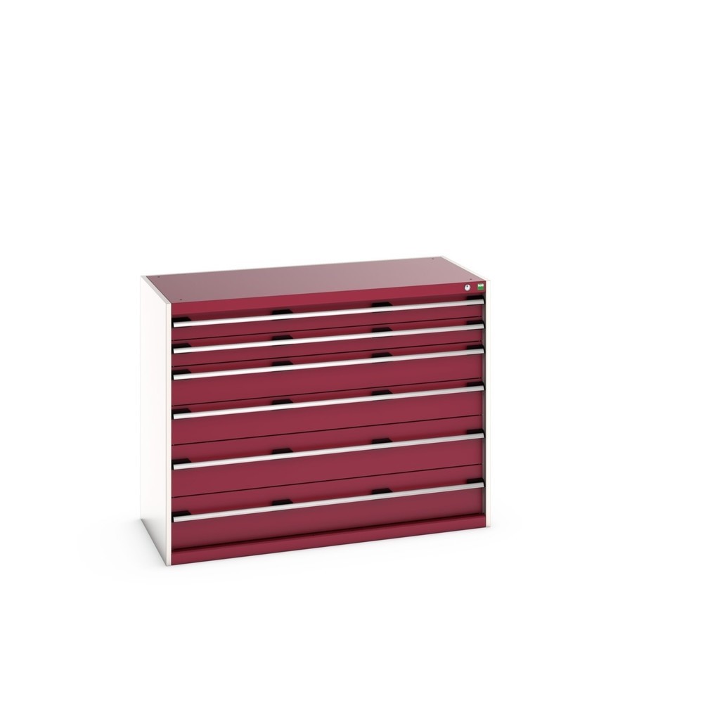 Immagine del prodotto: bott cubio cassettiera, cassetti 2x100 + 2x150 x 2x200 mm, portata 75 kg ciascuno, larghezza 1.300 mm, Rosso porpora