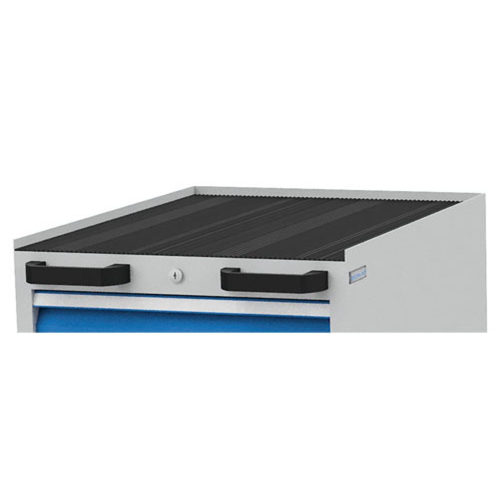 Immagine del prodotto n. 5: Cassettiera CNC Bedrunka+Hirth, AxLxP 971 x 555 x 736 mm, mobile, 4 cassetti, grigio chiaro, azzurro