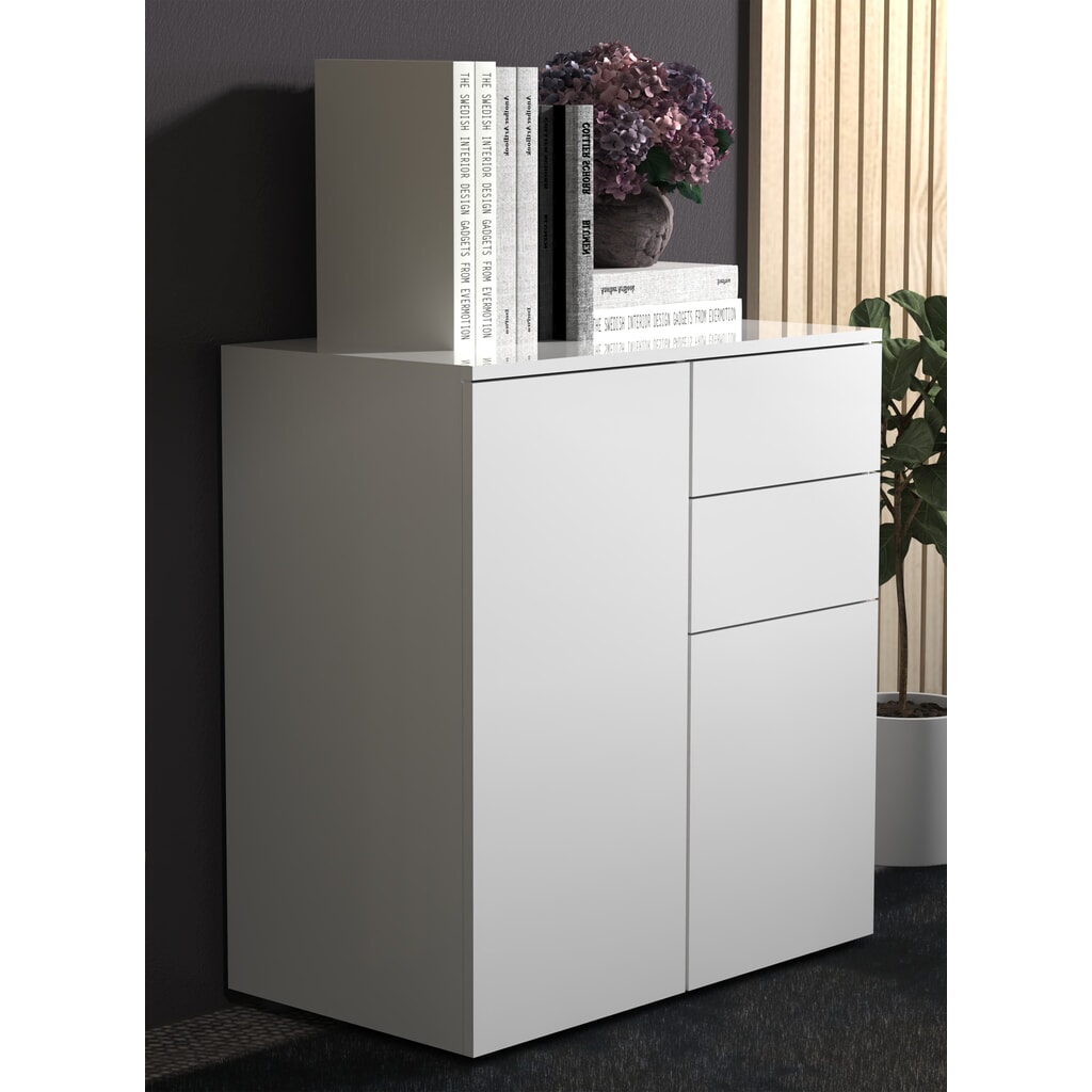 Cassettiera Dalosa VCM a 4 scomparti, bianco Immagine del prodotto n. 2: Cassettiera Dalosa VCM a 4 scomparti, bianco