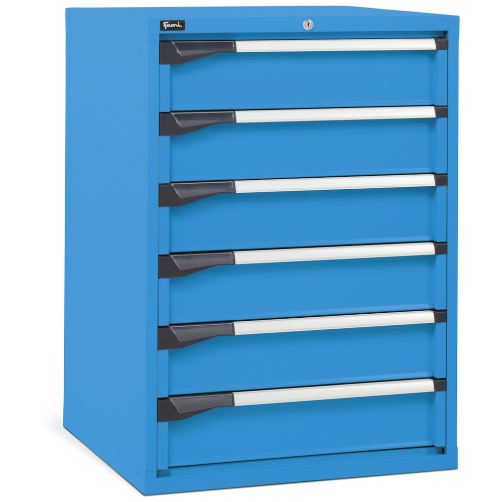 Immagine del prodotto n. 1: Cassettiera Fami MASTER, 6 cassetti, AxLxP 1.000 x 714 x 726 mm, azzurro
