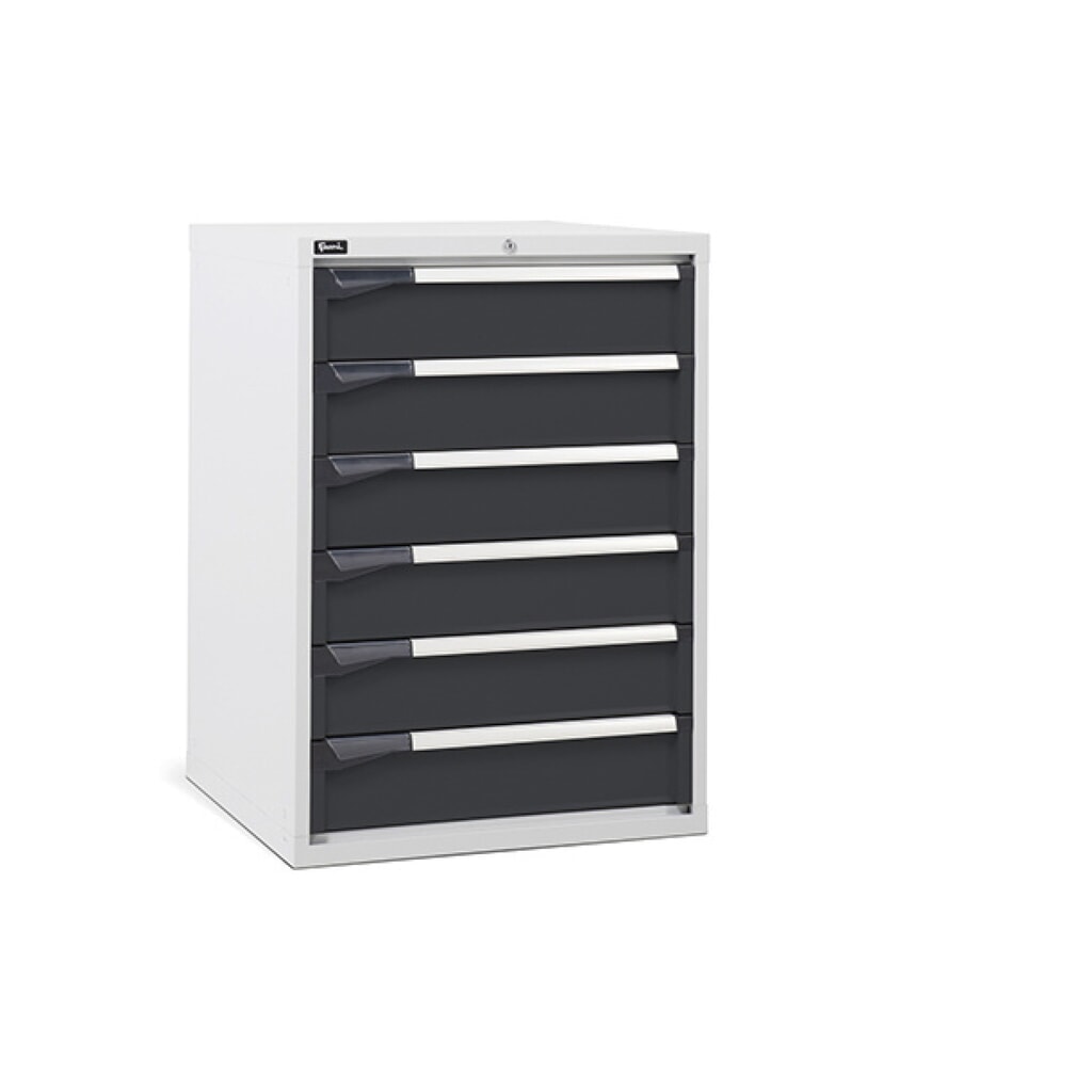 Immagine del prodotto: Cassettiera Fami MASTER, 6 cassetti, AxLxP 1.000 x 714 x 726 mm, grigio chiaro, antracite