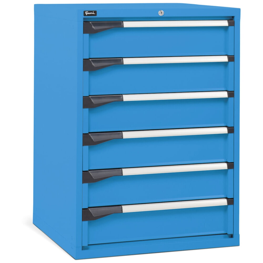 Immagine del prodotto n. 2: Cassettiera Fami MASTER, 6 cassetti, AxLxP 1.000 x 714 x 726 mm, azzurro