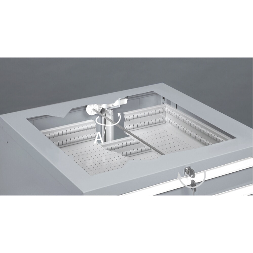 Immagine del prodotto n. 14: Cassettiera Fami MASTER, 6 cassetti, AxLxP 1.000 x 714 x 726 mm, grigio chiaro, antracite