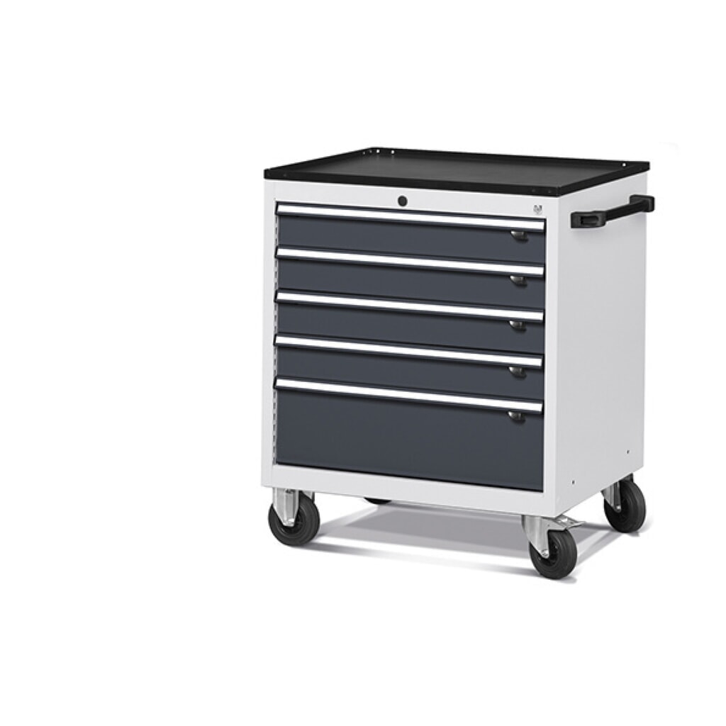 Cassettiera mobile Fami FLEXA, 5 cassetti, AxLxP 853 x 794 x 600 mm, grigio chiaro, antracite Immagine del prodotto: Cassettiera mobile Fami FLEXA, 5 cassetti, AxLxP 853 x 794 x 600 mm, grigio chiaro, antracite