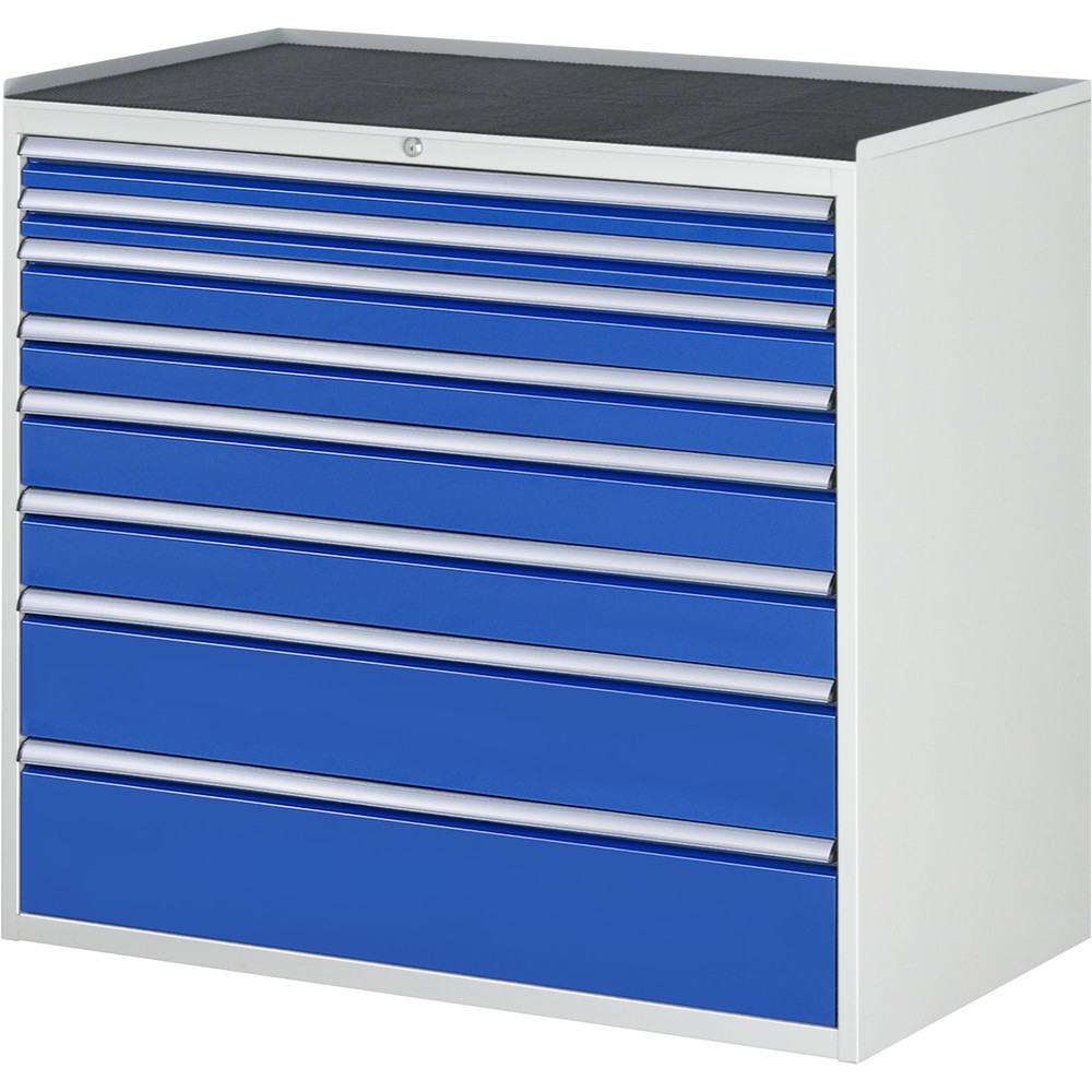 Immagine del prodotto n. 1: Cassettiera RAU serie 7000, AxLxP 1.035 x 1.145 x 650 mm, 8 cassetti 2 x 60, 2 x 90, 2 x 120, 1 x 180, 1 x 210 mm, piano di lavoro in metallo