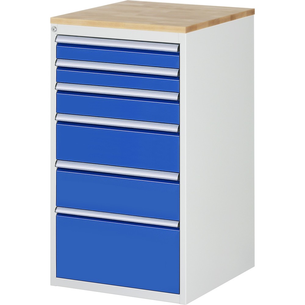 Immagine del prodotto n. 1: RAU Cassettiera Serie 7000, HxLxP 1.035 x 580 x 650 mm, con 6 cassetti misura L, piano in faggio